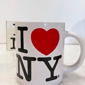 I love New York mug, classic design on white cup. Original box.